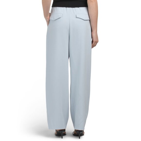 THEORY Pearl Blue Pleated Casual Pants - Picture 2 of 2